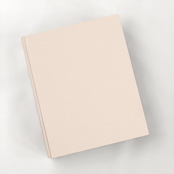 Large 8x10 Blank Page Journal, Cover: Coral Cotton