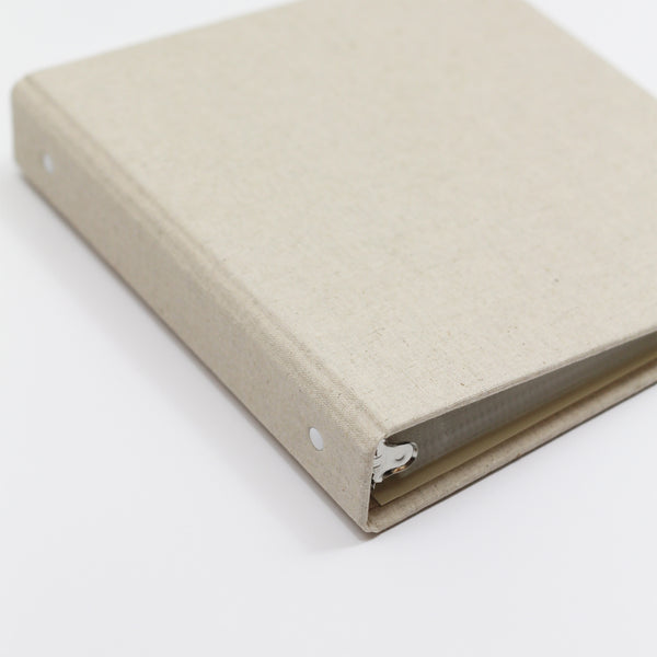 Large Photo Binder For 8x10 Photos, Cover: Natural Linen