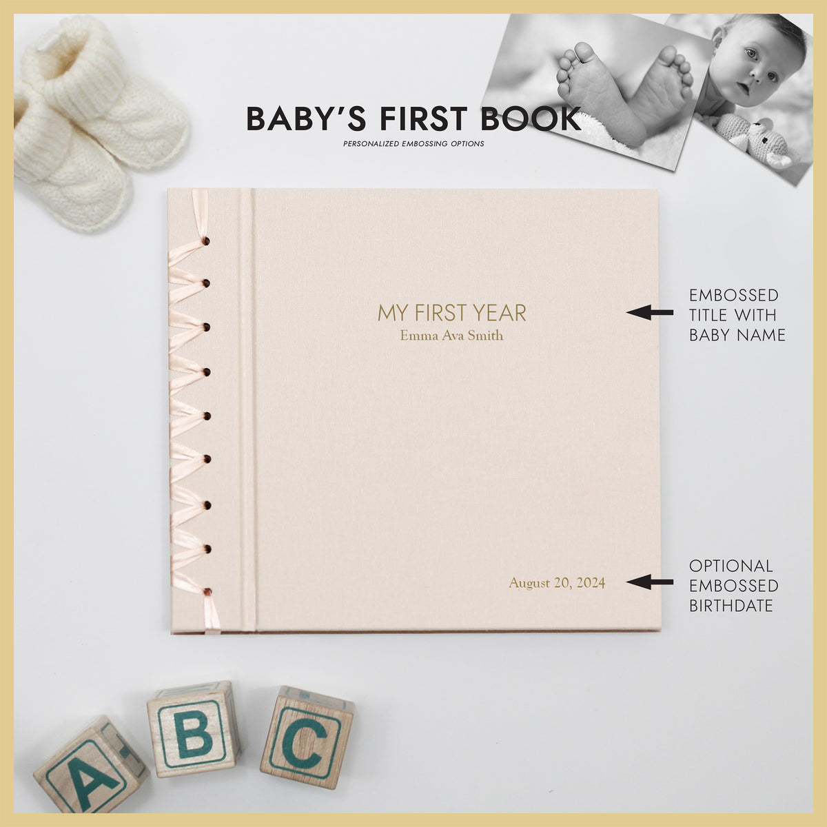 Baby&#39;s First Book | Cover: Pink Cotton | Available Personalized