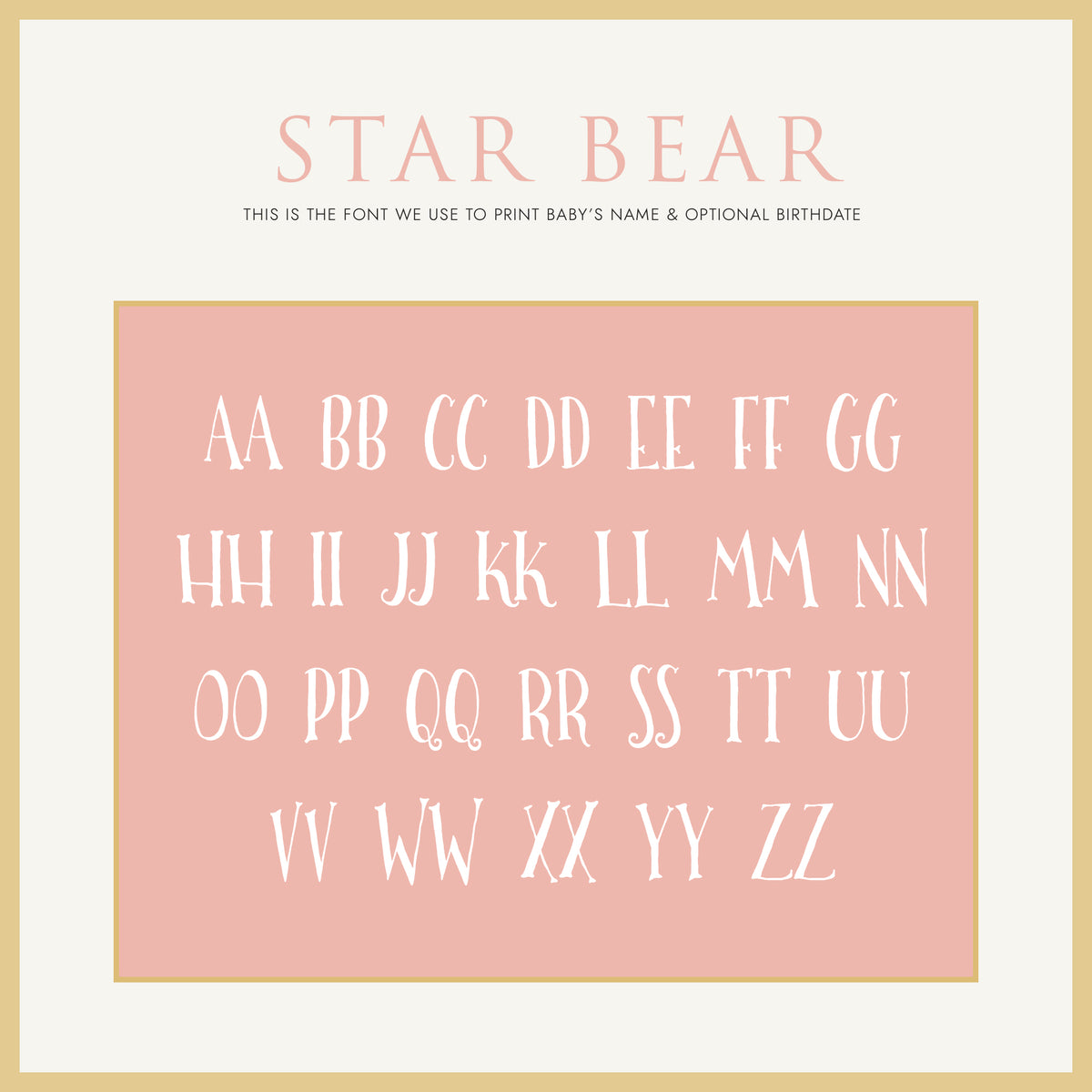 Baby&#39;s First Book | Printed Cover: Star Bear Pink | Available Personalized