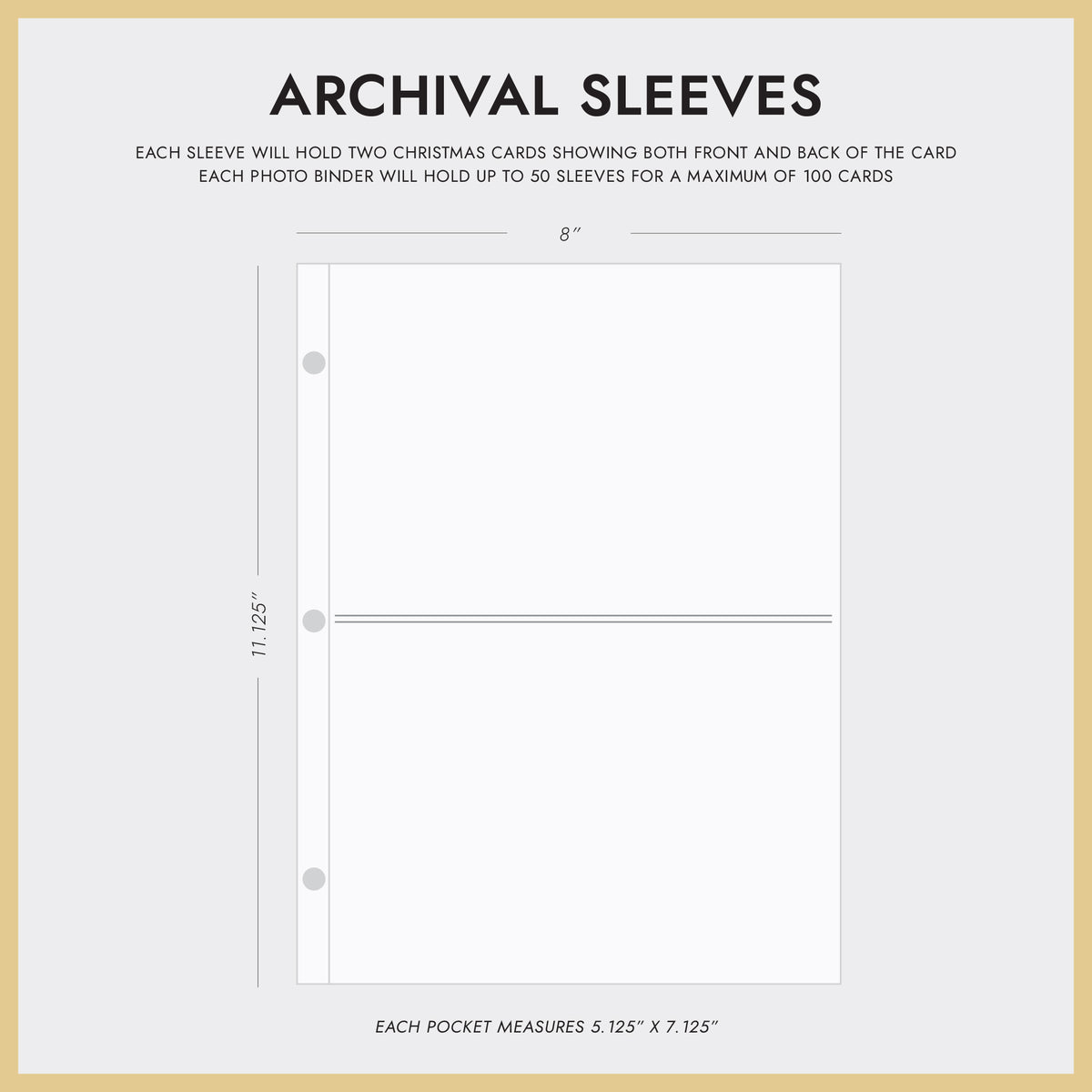 Christmas Card Album | Cover: Dove Gray Linen | Available Personalized