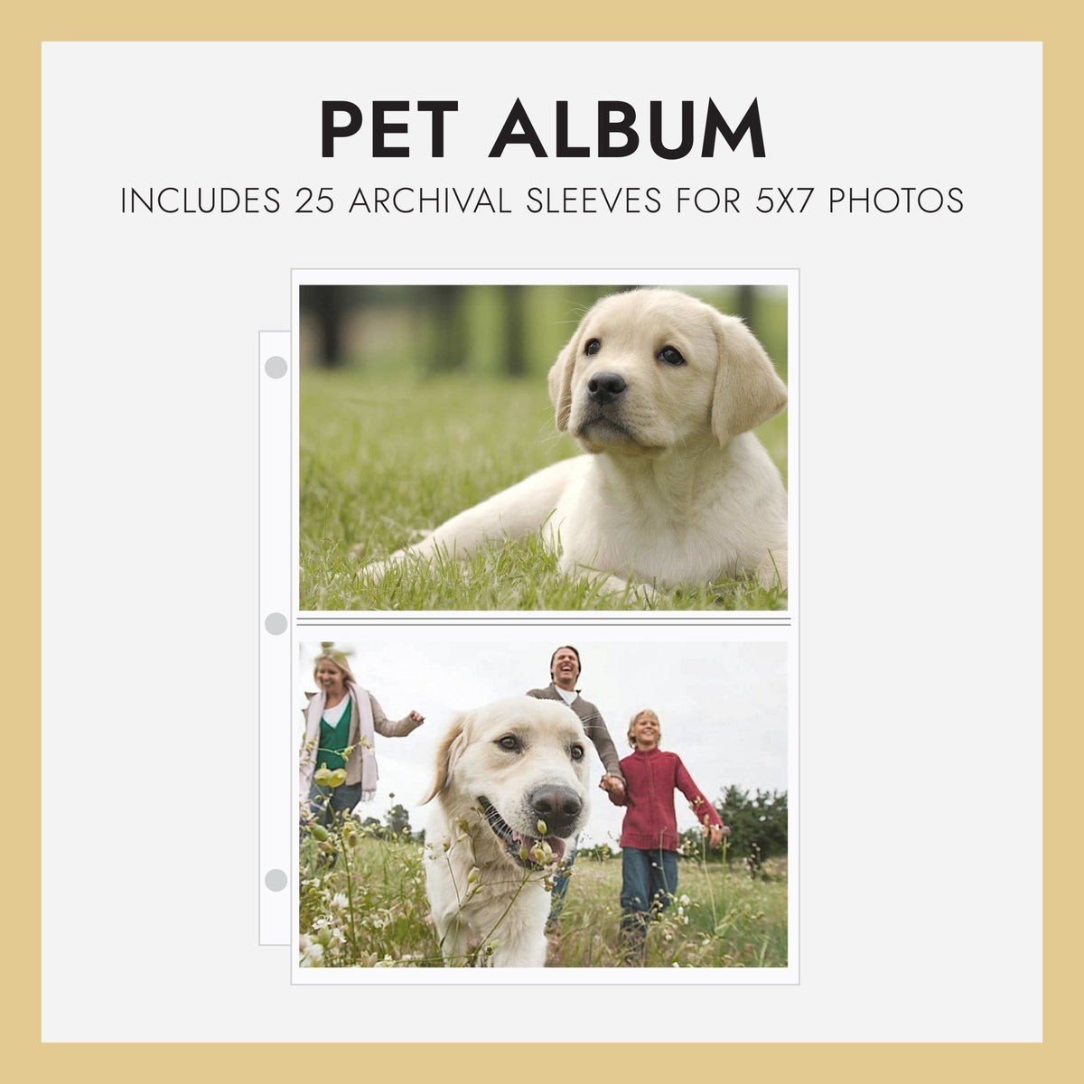 Pet Album with Light Brown Vegan Leather Cover