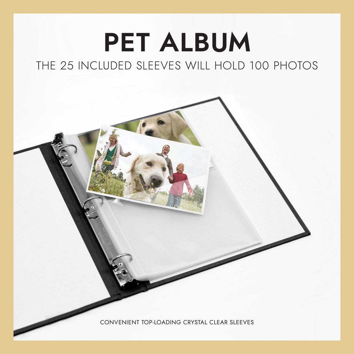 Pet Album with Light Brown Vegan Leather Cover