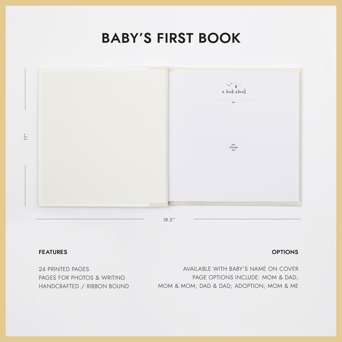 Baby&#39;s First Book | Cover: Pink Cotton | Available Personalized