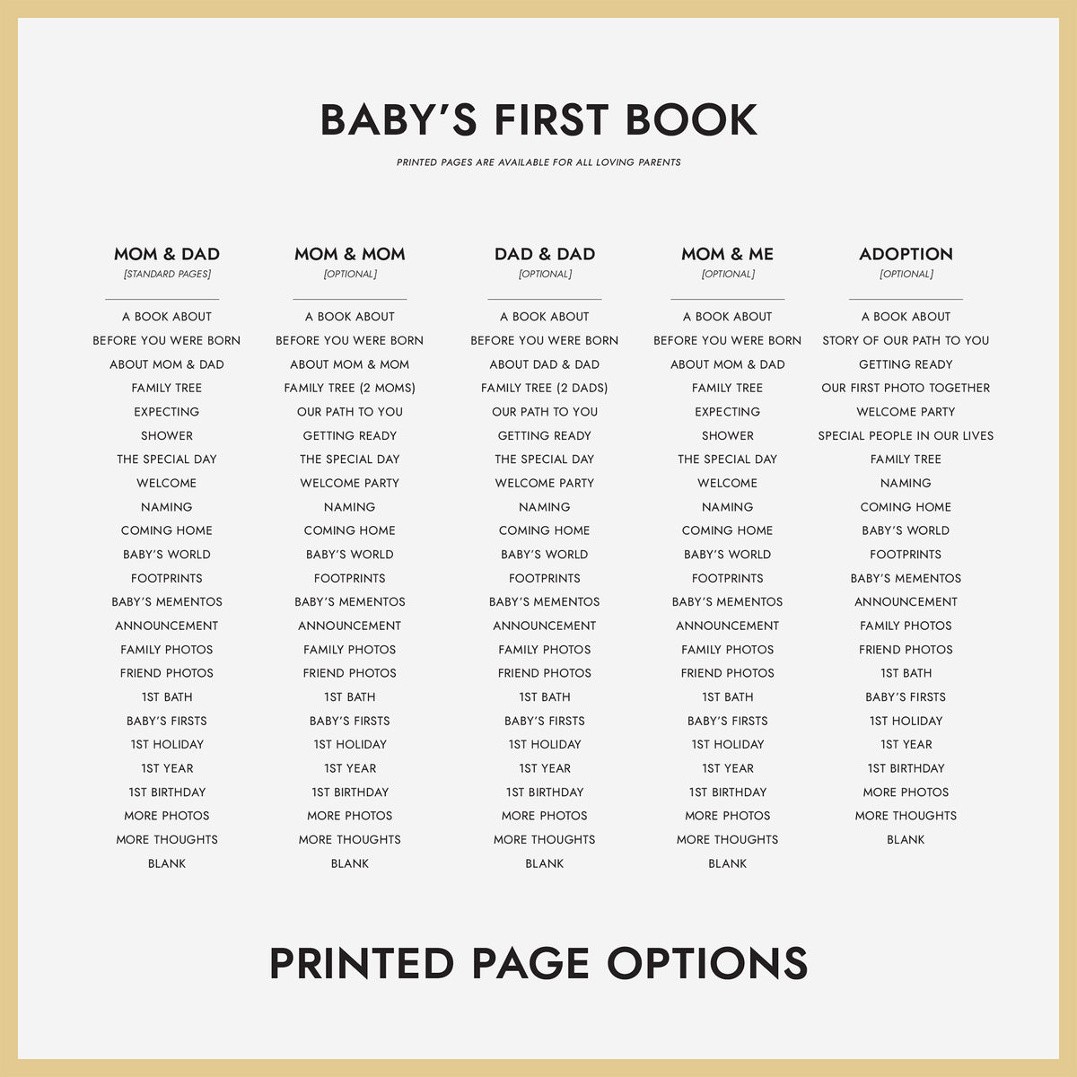 Baby&#39;s First Book | Printed Cover: Forest Friends | Available Personalized