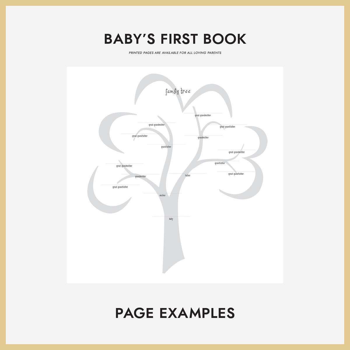 Baby&#39;s First Book | Cover: Dove Gray Linen | Available Personalized