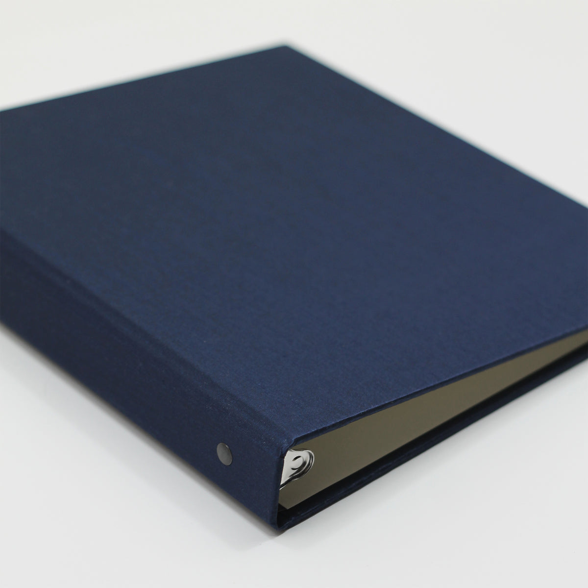 Storage Binder for Photos or Documents with Navy Silk Cover