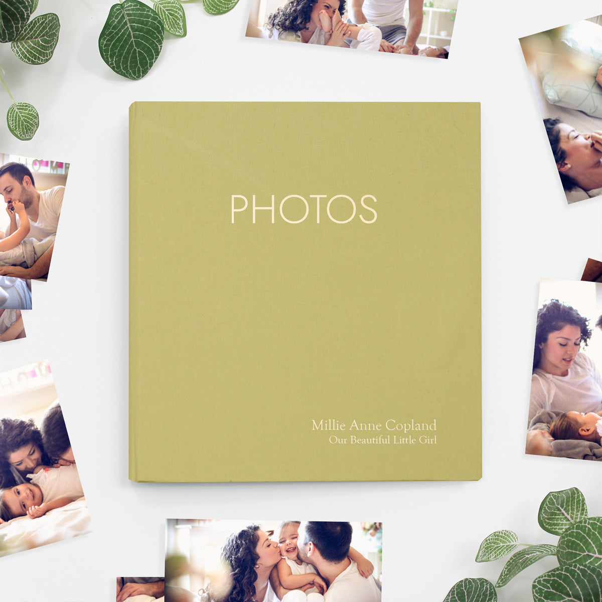 Medium Photo Binder For 4x6 Photos | Cover: Celery Cotton | Available Personalized