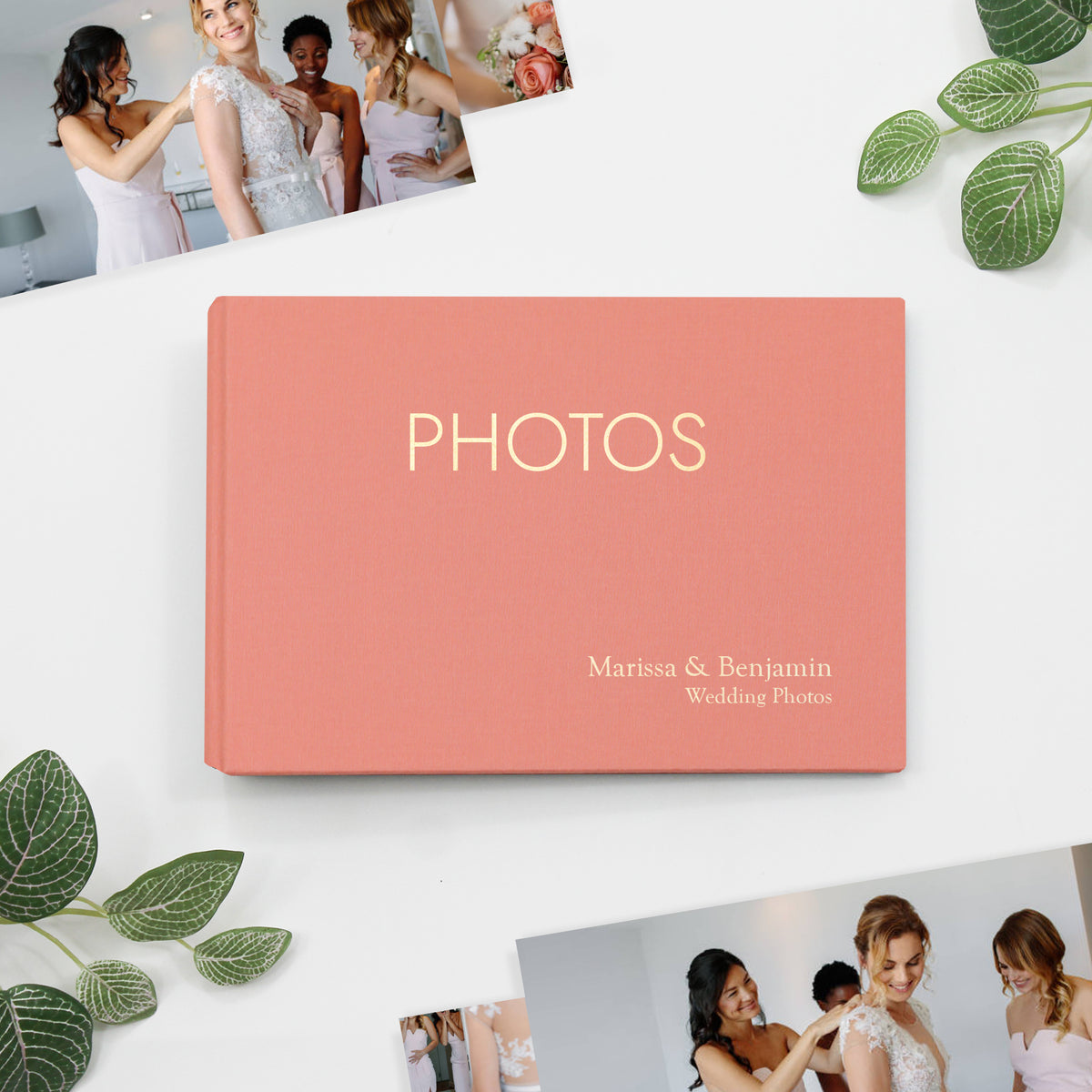 Small Photo Binder | for 4x6 Photos | with Coral Cotton Cover