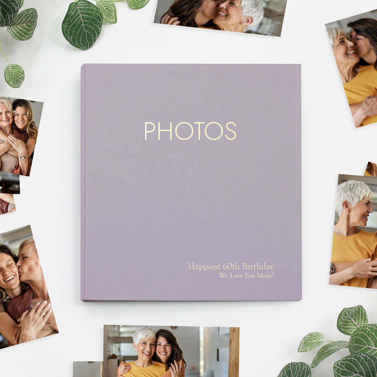 Medium Photo Binder For 4x6 Photos | Cover: Lavender Cotton | Available Personalized