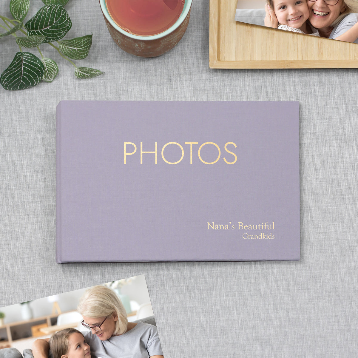 Small Photo Binder | for 5x7 Photos | with Lavender Cotton Cover