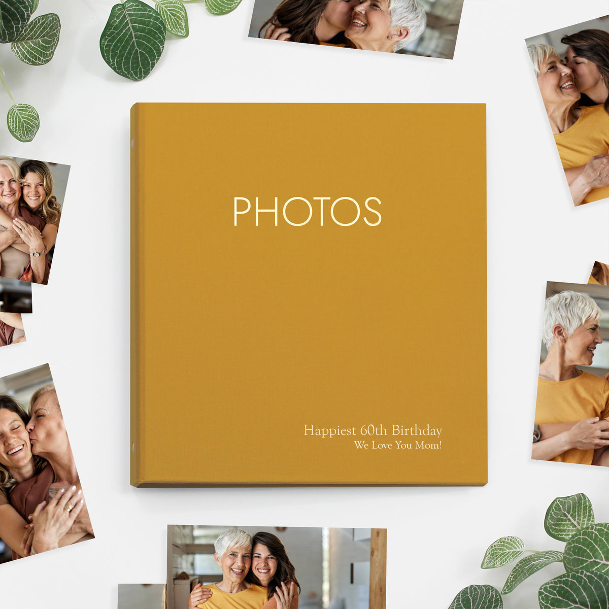 Medium Photo Binder For 4x6 Photos | Cover: Mango Cotton | Available Personalized