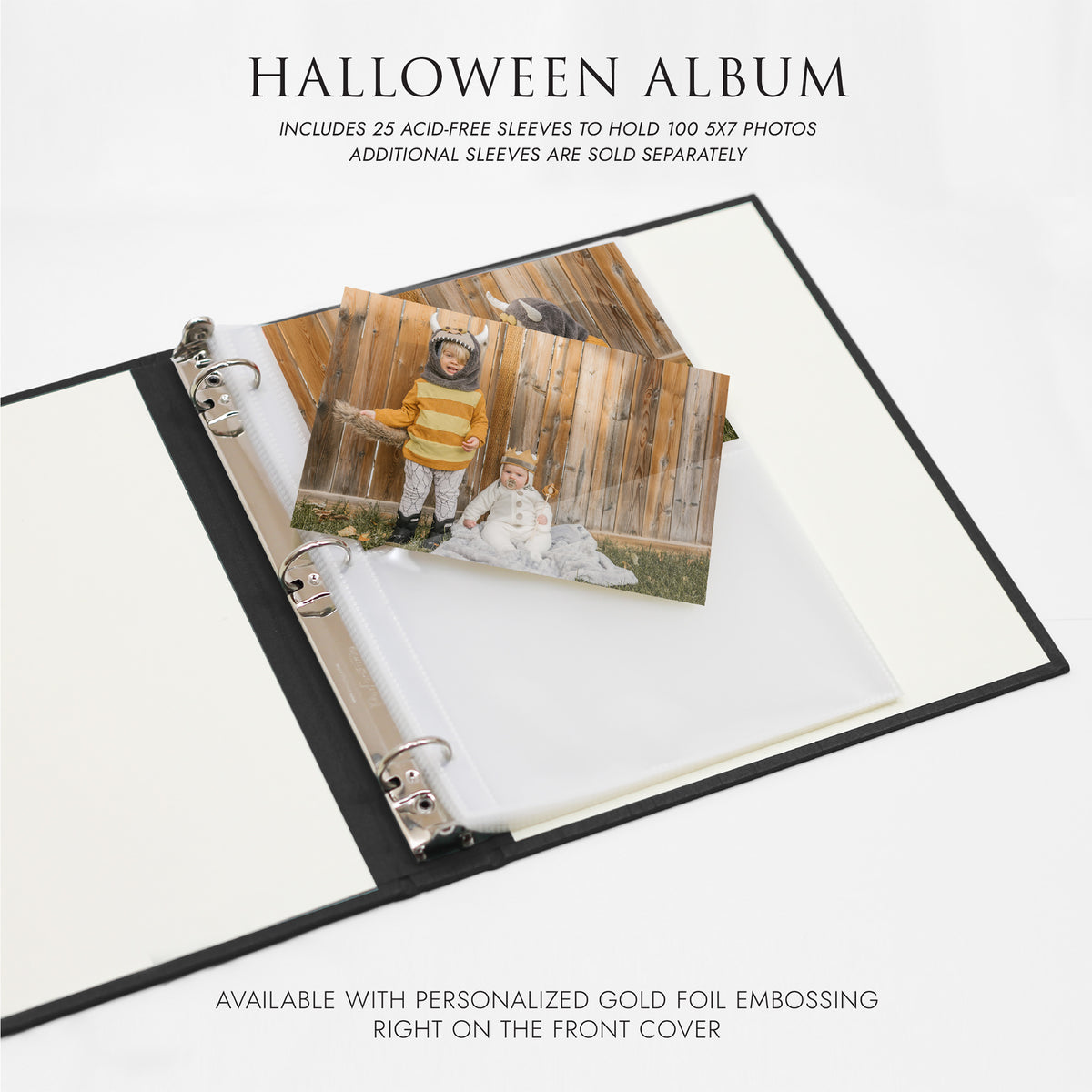 Halloween Album | Cover: Black Vegan Leather | Available Personalized