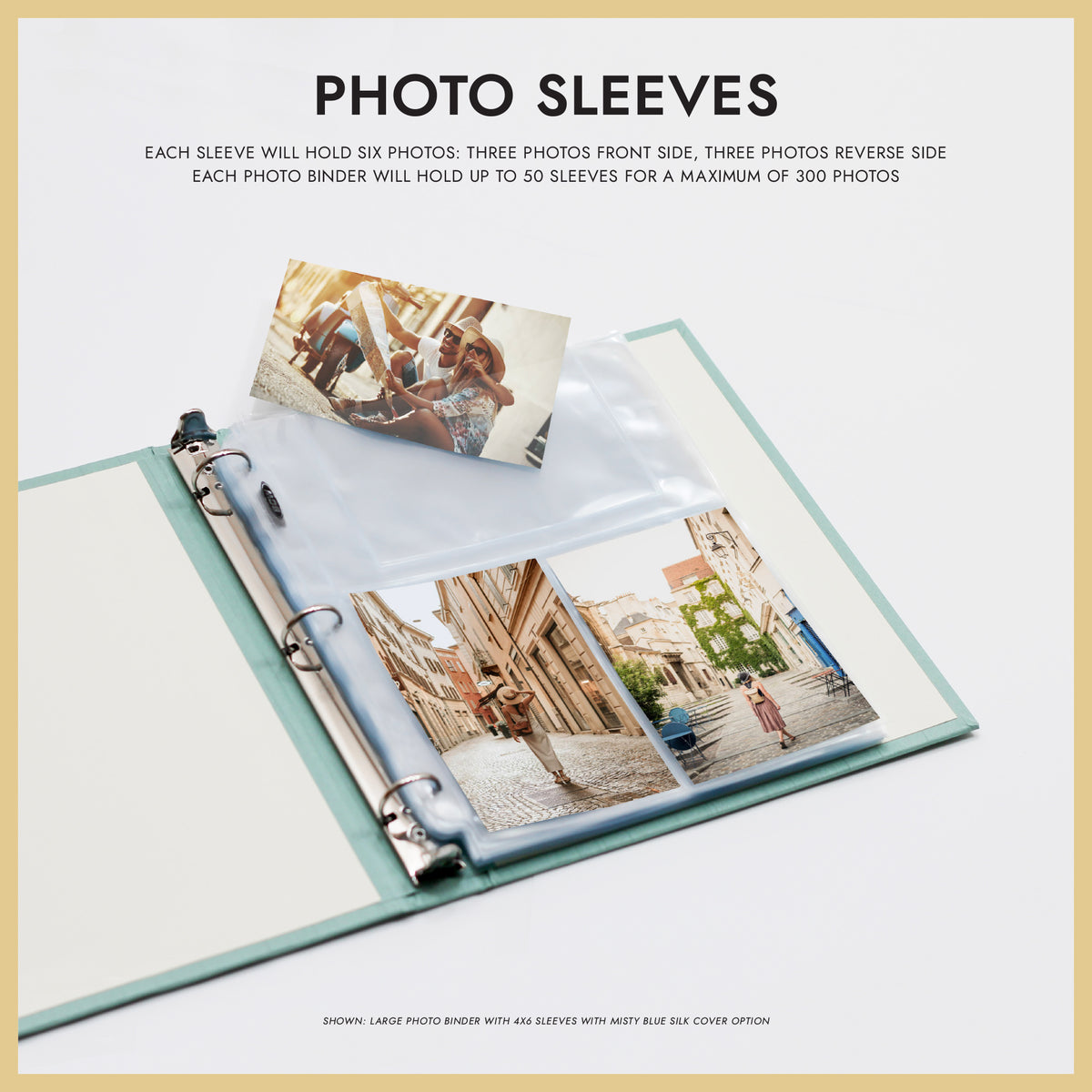 Large Photo Binder For 4x6 Photos | Cover: Black Silk | Available Personalized