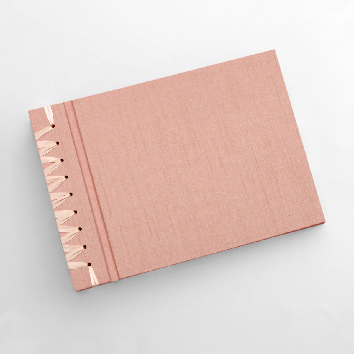 Large 10 x 15 Paper Page Album | Cover: Pink Silk | Available Personalized