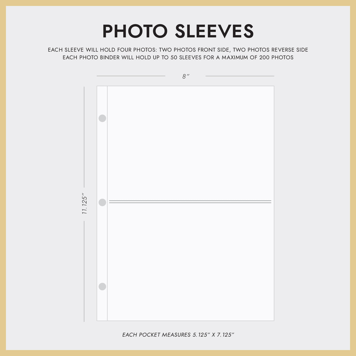 Large Photo Binder for 5x7 photos | Cover: Lavender Cotton | Available Personalized