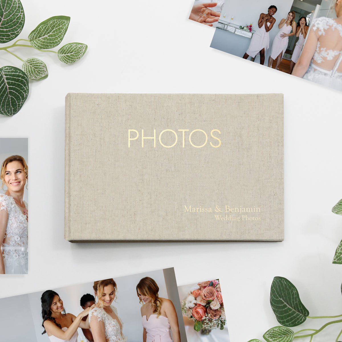 Small Photo Binder | for 4x6 Photos | with Natural Linen