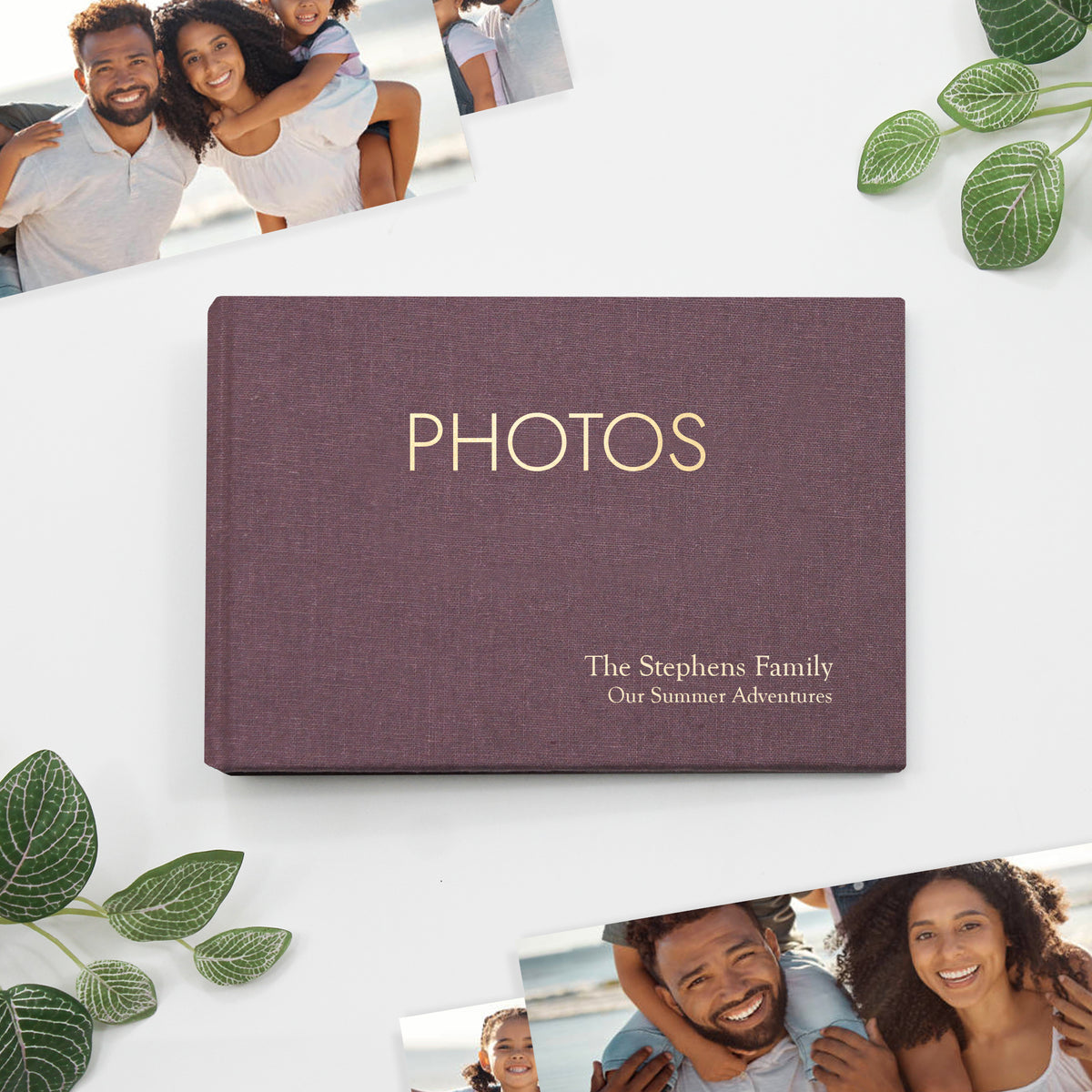 Small Photo Binder | for 4x6 Photos | with Purple Linen