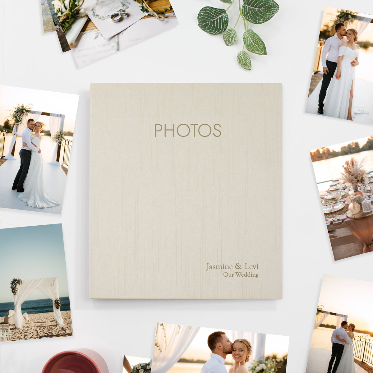 Large Photo Binder for 5x7 photos | Cover: Champagne Silk | Available Personalized