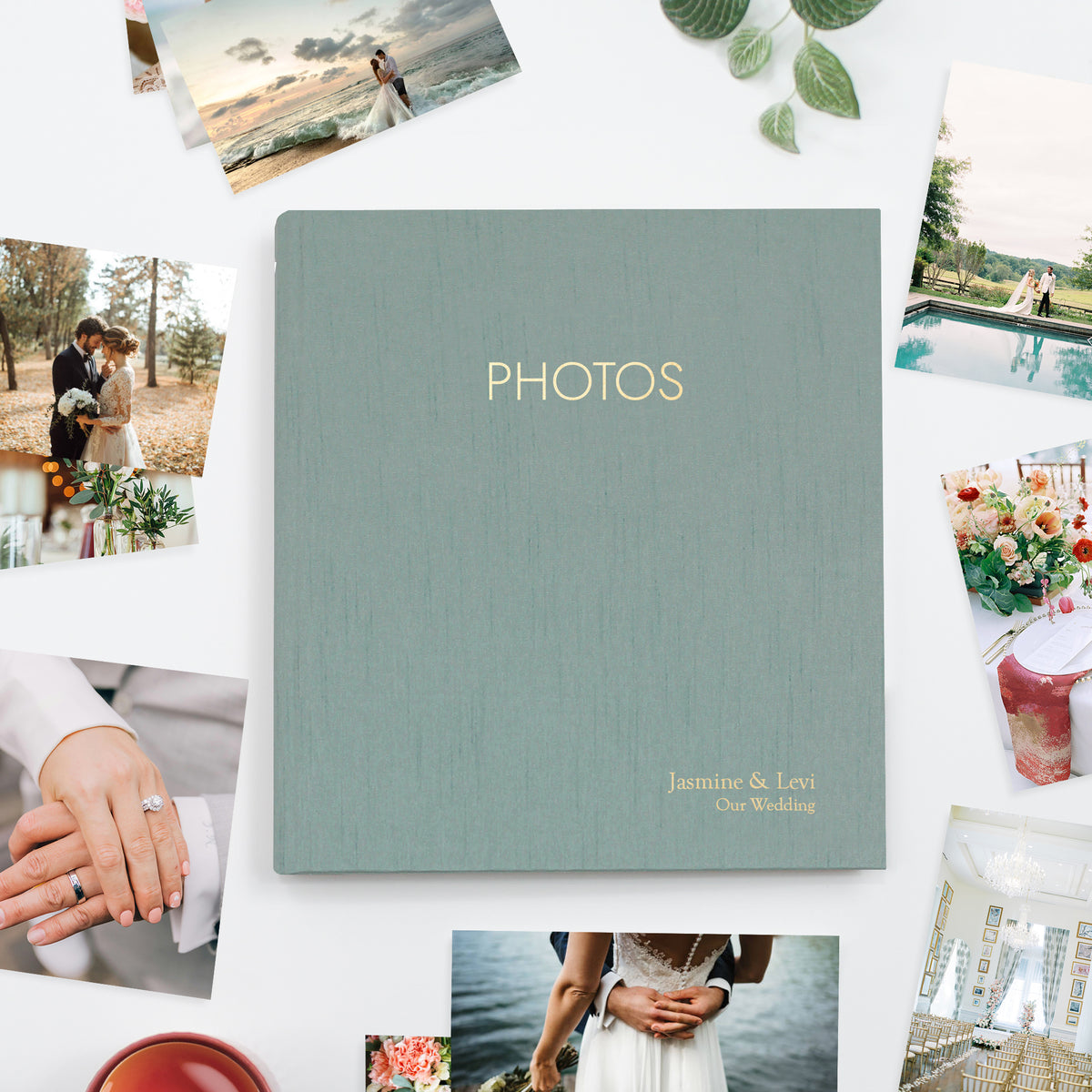 Large Photo Binder For 4x6 Photos | Cover: Misty Blue Silk | Available Personalized