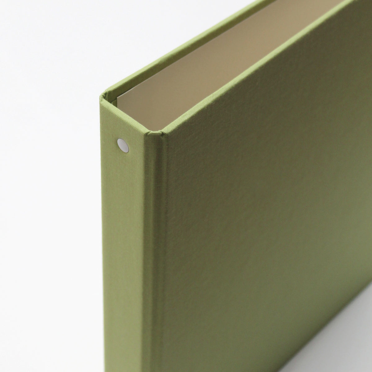 Holiday Card Album | Cover: Light Green Cotton  | Embossed with “Holiday Cards” | Available Personalized