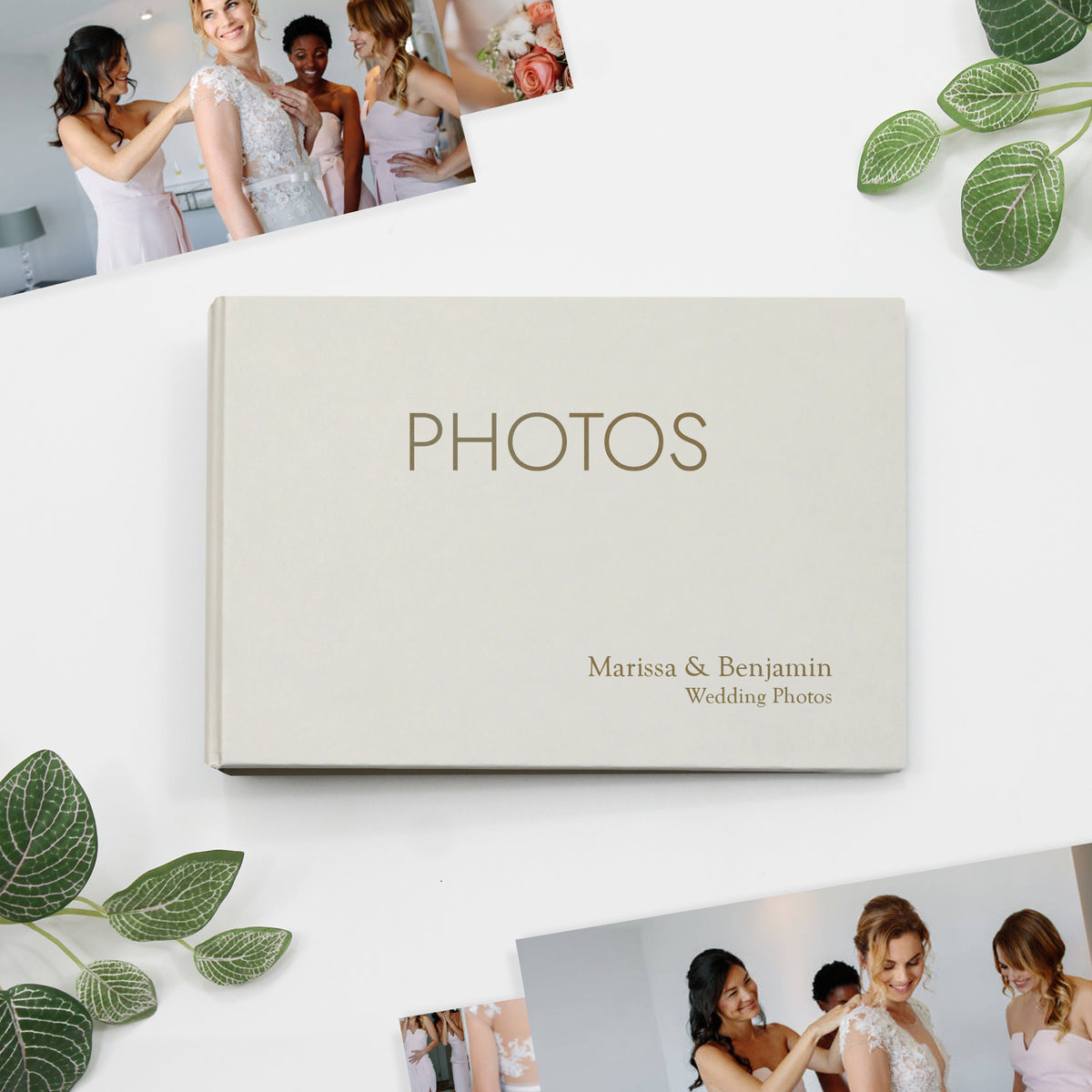 Small Photo Binder | for 4x6 Photos | with Pearl Vegan Leather