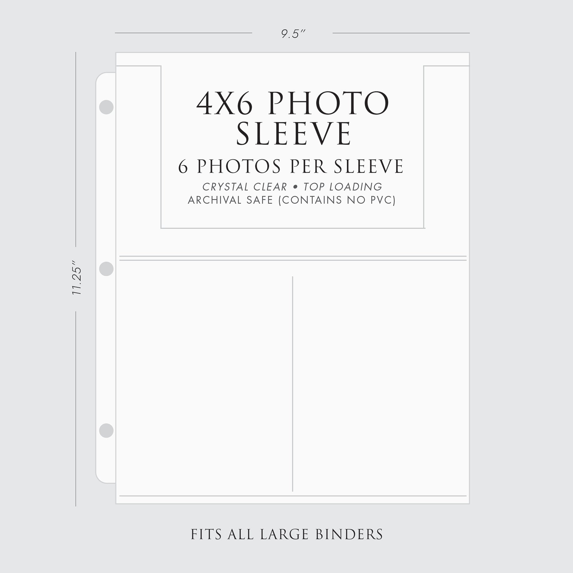 Large Photo Binder For 4x6 Photos, Cover: White Vegan Leather