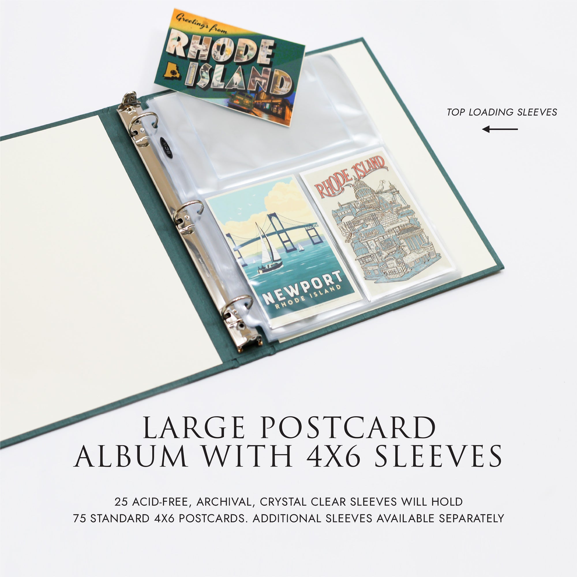 Large Postcard Album, Cover: Emerald Silk