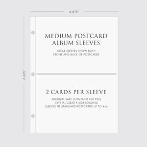 Medium Postcard Album Sleeves (for 4x6 Postcards) Set Of 10 - Rag