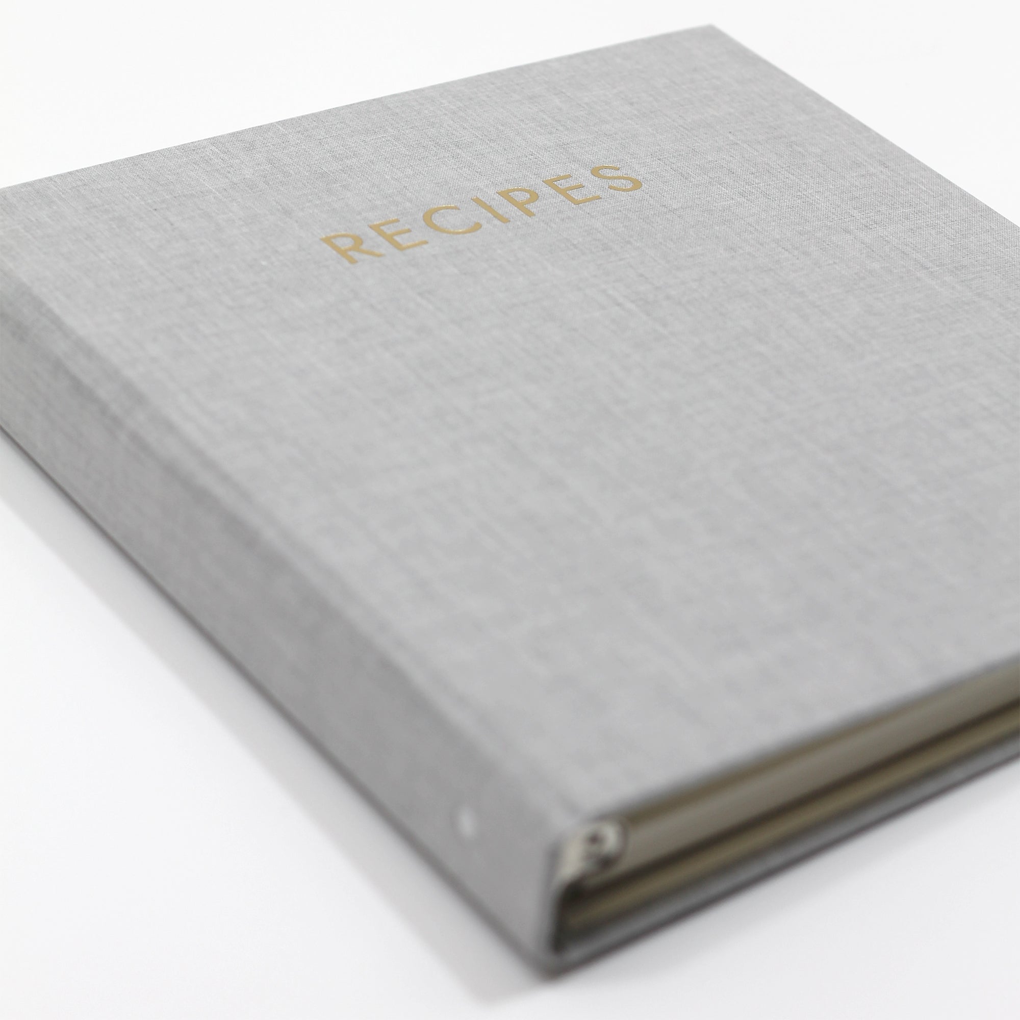 Recipe Journal Embossed with RECIPES covered with Natural Linen